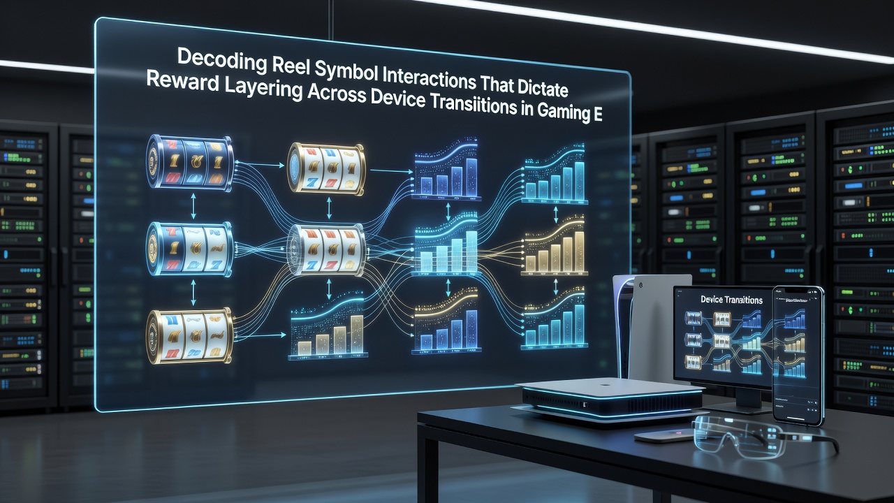 Detailed view of cascading reel symbols and layered bonus indicators during a mobile-to-desktop transition