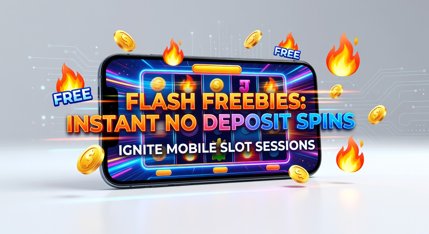 Vibrant mobile screen displaying colorful slot reels spinning with free spin notifications popping up instantly, capturing the excitement of flash promotions