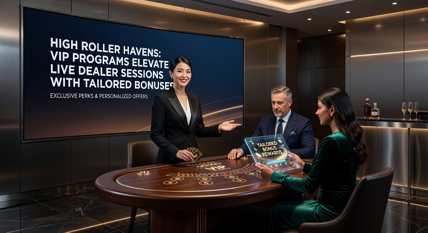 Screenshot of a VIP dashboard displaying customized live dealer bonuses and tier progress