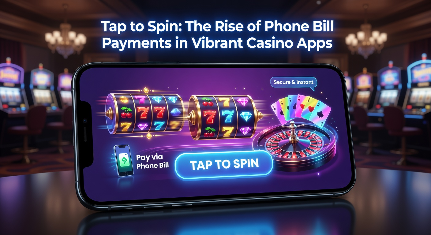 Smartphone screen displaying a successful phone bill deposit confirmation in a bustling mobile casino environment
