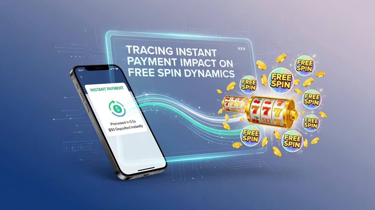 Mobile casino interface showing instant payment confirmation and free spin activation on a smartphone screen