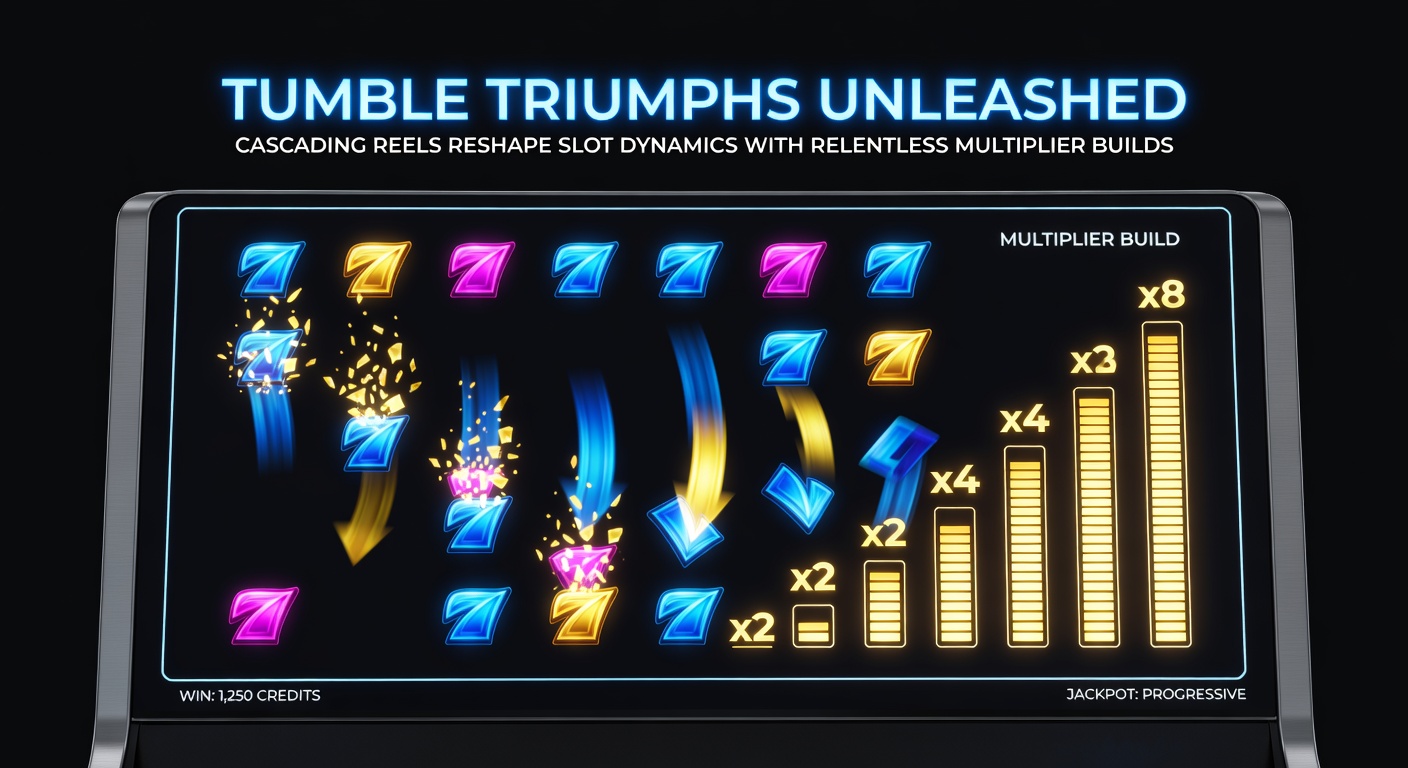 Close-up of slot interface with glowing multipliers climbing during a massive tumble sequence