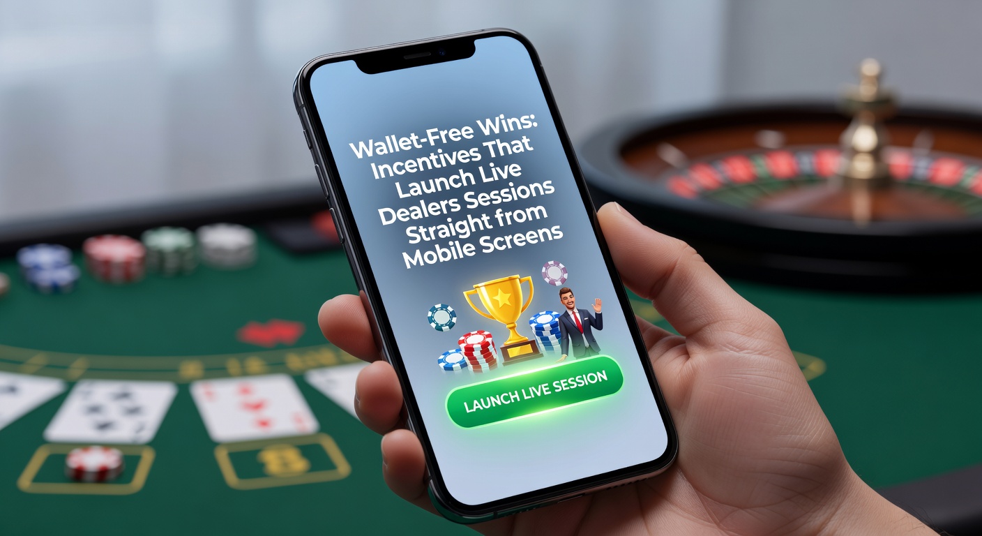 Mobile screen displaying a live dealer blackjack table activated via no-deposit bonus, with vibrant cards and chips in motion